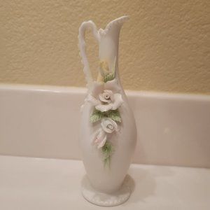 Vintage Lenwile Ardalt Bisque Pitcher Bud Vase